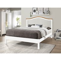 Time Living Chester King Size White Wooden Bed