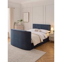 Very Home Prent Tv Bed With Voice Control And Mattress Options (Buy &Amp; Save!) - Blue - Bed Frame With Microquilt Mattress