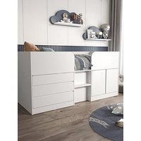 Very Home Bailey Mid Sleeper Bed With Mattress Options (Buy &Amp; Save) - White - Fsc&Reg; Certified - Bed Frame With Premium Mattress