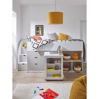 The Very Collection Mico Mid Sleeper Bed With Pull-Out Desk And Storage With Mattress Options (Buy & Save!)
