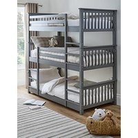Very Home Novara White Triple Bunk Bed With Mattress Options (Buy & Save!)