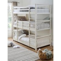 The Very Collection Novara White Triple Bunk Bed With Mattress Options (Buy & Save!)