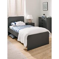 Very Home Aspen Children'S Single Bed With Mattress Options (Buy &Amp; Save!) - Grey - Bed Frame With Premium Mattress