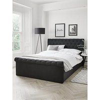 Aspire Chesterfield Ottoman Storage Bed - Black