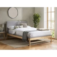 Birlea Ezra Grey Fabric Bed Frame - 4ft6 Double