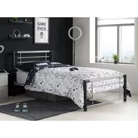 Birlea Faro Black Metal Bed Frame - 4ft6 Double