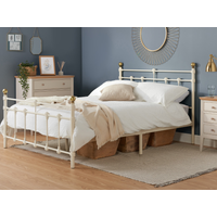 Birlea Atlas Cream Double Cream Metal Bed