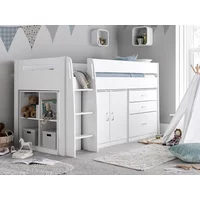 Bedmaster Lacy White Mid Sleeper Bed Frame - 3ft Single