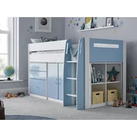 Bedmaster Lacy Blue Mid Sleeper Bed Frame - 3ft Single