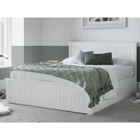 Bedmaster Dawson White Wooden Ottoman Bed Frame - 4ft6 Double