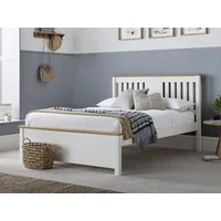 Bedmaster Chester Stone White Wooden Bed Frame - 3ft Single