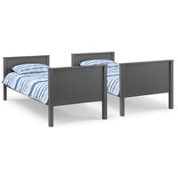 Maine - Single - Kids Wooden Bunk Bed Frame - Anthracite - 3ft - Happy Beds