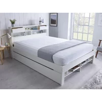 Bedmaster Fabio White Wooden Bed Frame - 5ft King Size
