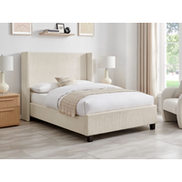 Limelight Gemini King Size Natural Fabric Bed