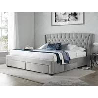 Bedmaster Newton Grey Fabric 4 Drawer Bed Frame - 5ft King Size