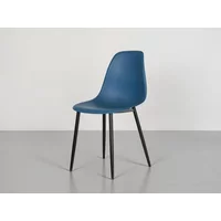 Core Aspen Curve Chair Set of 2 Blue Plastic Seats