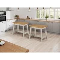 Core Corona Grey Set of 2 Edge Small Dining Bench