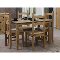 Core Corona Waxed Pine Rectangular Dining Set