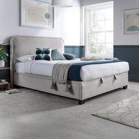 Clifton - Super King Size - Ottoman Storage Bed - Stone Grey - Velvet - 6ft