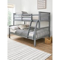 The Very Collection Novara Detachable Trio Bunk Bed With Mattress Options (Buy & Save!) - Grey