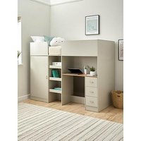 The Very Collection Daisy High Sleeper Bed With Drawers, Desk And Wardrobe And Mattress Options (Buy & Save!)