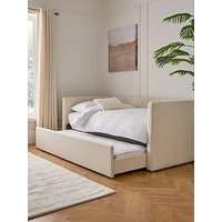 Very Home Floren Boucle Day Bed With Low Level Trundle And Mattress Options (Buy &Amp; Save!) - Fsc&Reg; Certified - Bed With Fold-Away Trundle And 2 Memory Mattresses