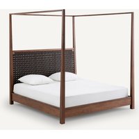 Gilmour Canopy Bed in Solid Walnut and Walnut Veneer