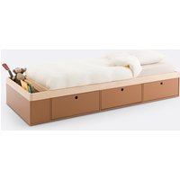 Bloky Bed with Storage Drawers in Pine and MDF
