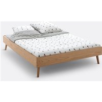 Miji Oak Veneer Bed with Bed Base