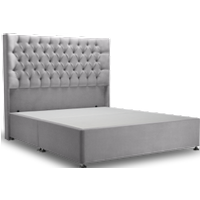 Didsbury Bed Silver Grey - King / 4 Drawer / Chrome