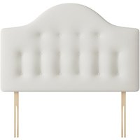 Victor - Super King Size - Buttoned Headboard - White - Fabric - 6ft - Happy Beds