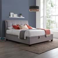 Accent - Super King Size - Ottoman Storage Bed - Light Grey - Fabric - 6ft - Happy Beds