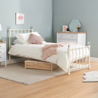 Jessica - Single - Metal Bed - Cream White - Metal - 3ft - Happy Beds