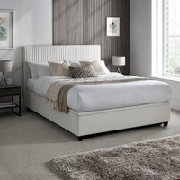 Avery - Super King Size - Ottoman Storage Bed - White - Fabric - 6ft - Happy Beds