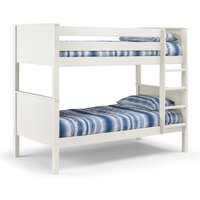 Maine - Single - Kids Bunk Bed - Surf White - Wooden - 3ft - Happy Beds