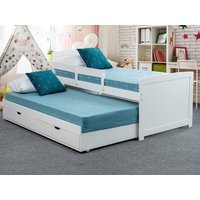 Sweet Dreams Jupiter White Wooden Guest Bed Frame - 3ft Single