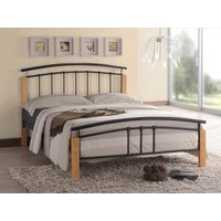 Time Living Tetras Black and Beech Metal Bed Frame - 4ft Small Double