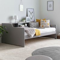 Tyler - Single Day Bed - Guest Grey - Wooden - 3ft - Happy Beds
