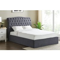 Athens Upholstered Storage Bed, Light Grey, King Size