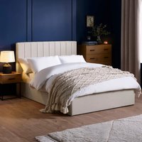 Aylen - King Size - Ottoman Storage Bed - Oatmeal - Fabric - 5ft