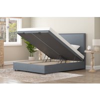 Value Eco Foam Mattress + Ottoman Divan Bed, Teal, End Ottoman, King Size