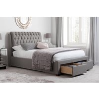 Valentino Fabric 2 Drawer Storage Bed, Charcoal, Double