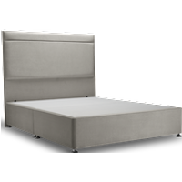 Ludlow Bed Silver Grey - Super King / Electric Ottoman / Dark Wood