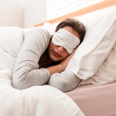 Luxury Anti-Ageing Silk Eye Mask in Silver Grey