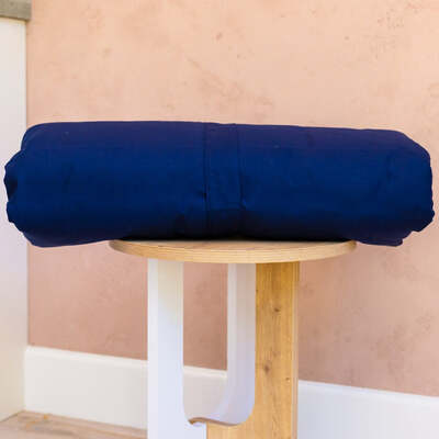 Dog Bed Duvet Cover Two Sizes Polycotton Navy - Medium - Large