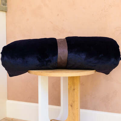 Dog Bed Duvet Cover Two Sizes Faux Fur & Suede Blackberry - Medium - Large
