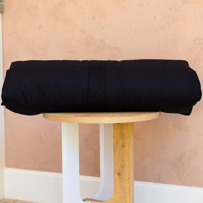 Dog Bed Duvet Cover Two Sizes Polycotton Black - Medium - Large