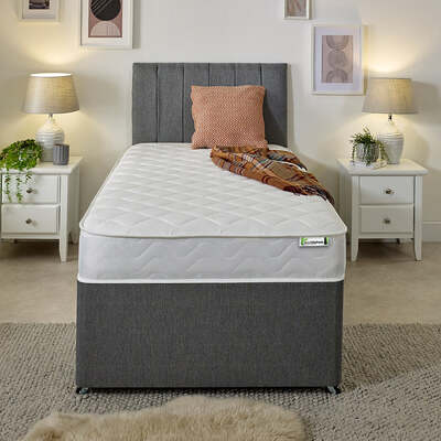 Wellington 7" Deep Hybrid Memory Foam with Bunnell Spring Mattress - 4ft6 Double Mattress (135cm by 190cm)