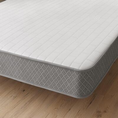 Starlight Beds 7.25" Deep Memory foam Grey Nebraska Border Budget Friendly Spring Mattress - 4ft Small Double Mattress (120cm by 190cm)