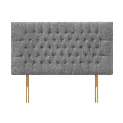 Standard Divan Base with Storage and Headboard Options - 4FT Small Double 120cm x 190cm / No Drawers / Button Pleat